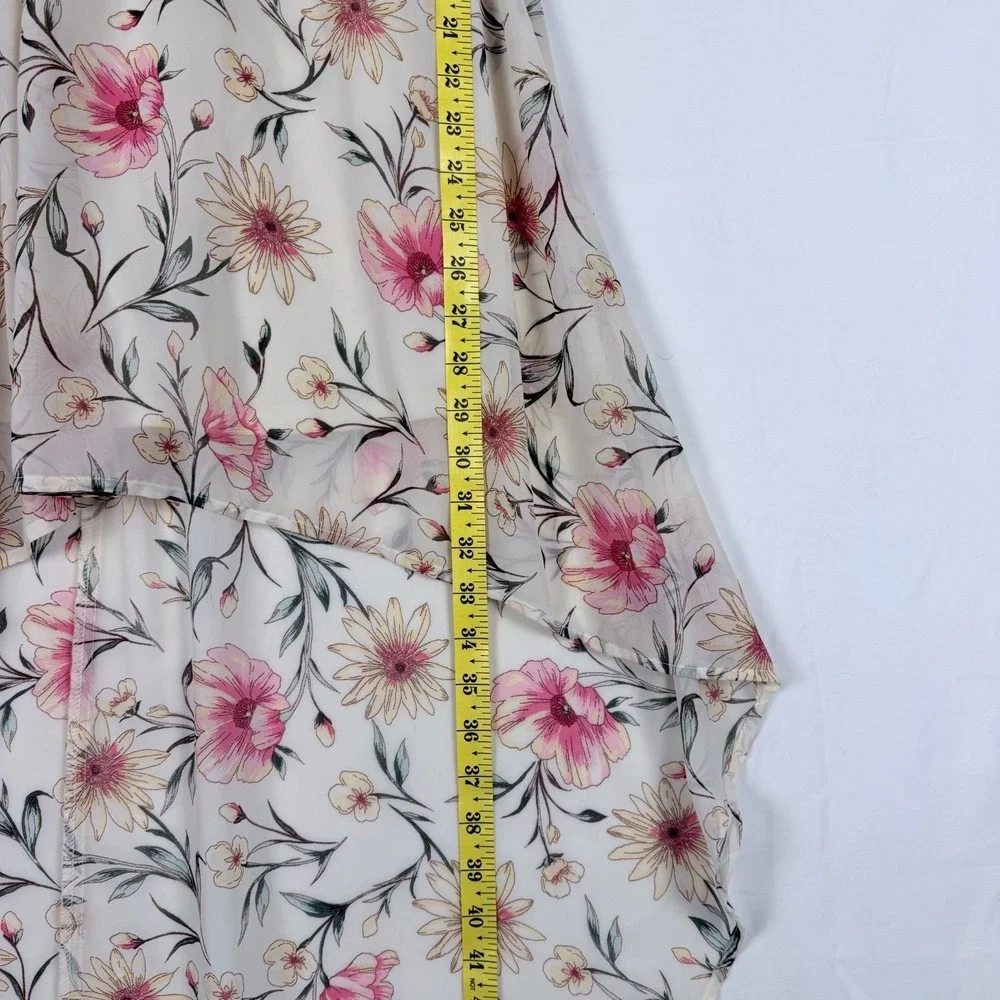 Lily Rose Floral Hi-Low Milkmaid Dress Smocked XS Cottagecore Fairy Coquette - Picture 12 of 12